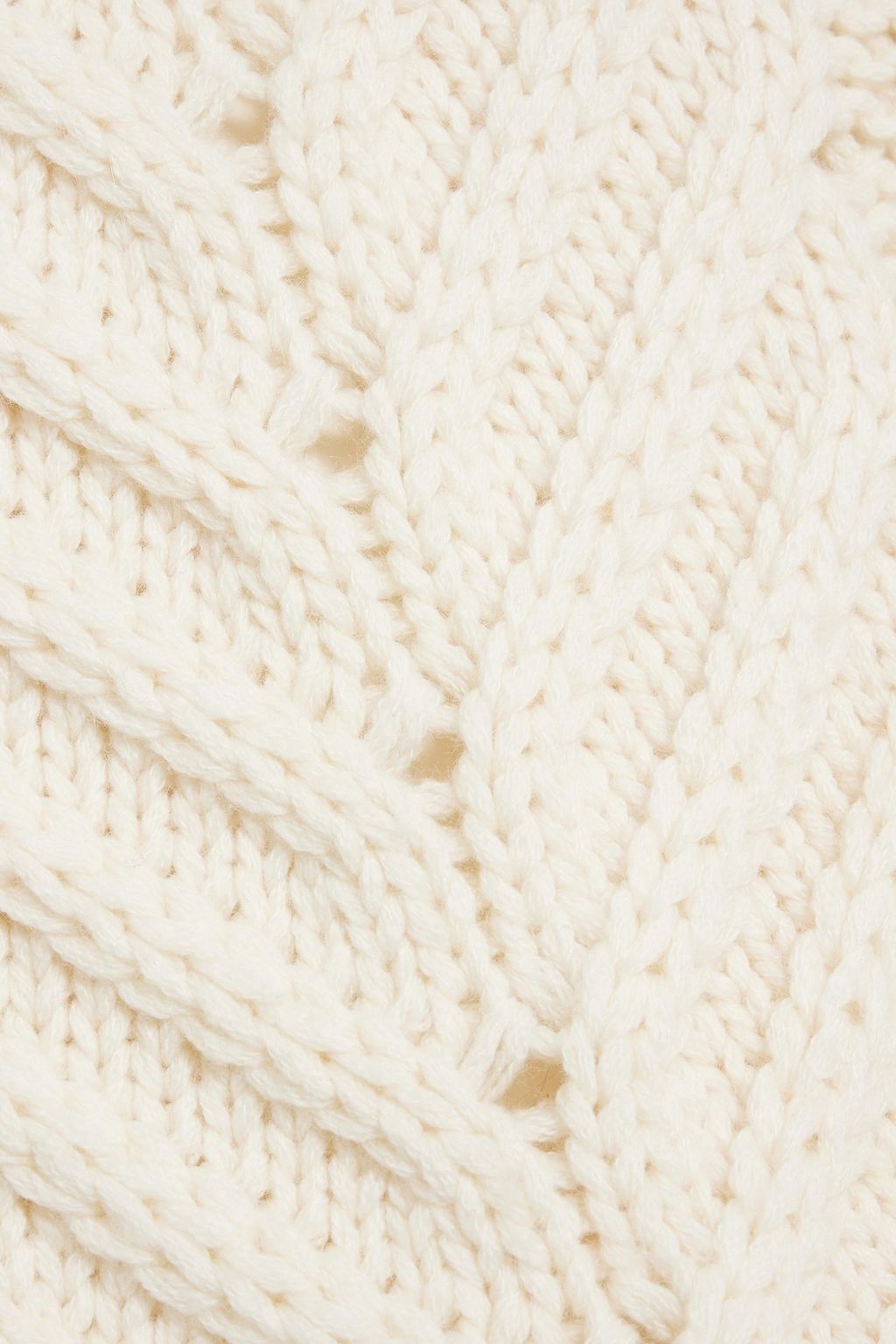 ZIMMERMANN ケーブルニット メリノウール&カシミヤ混 タートルネックセーター
