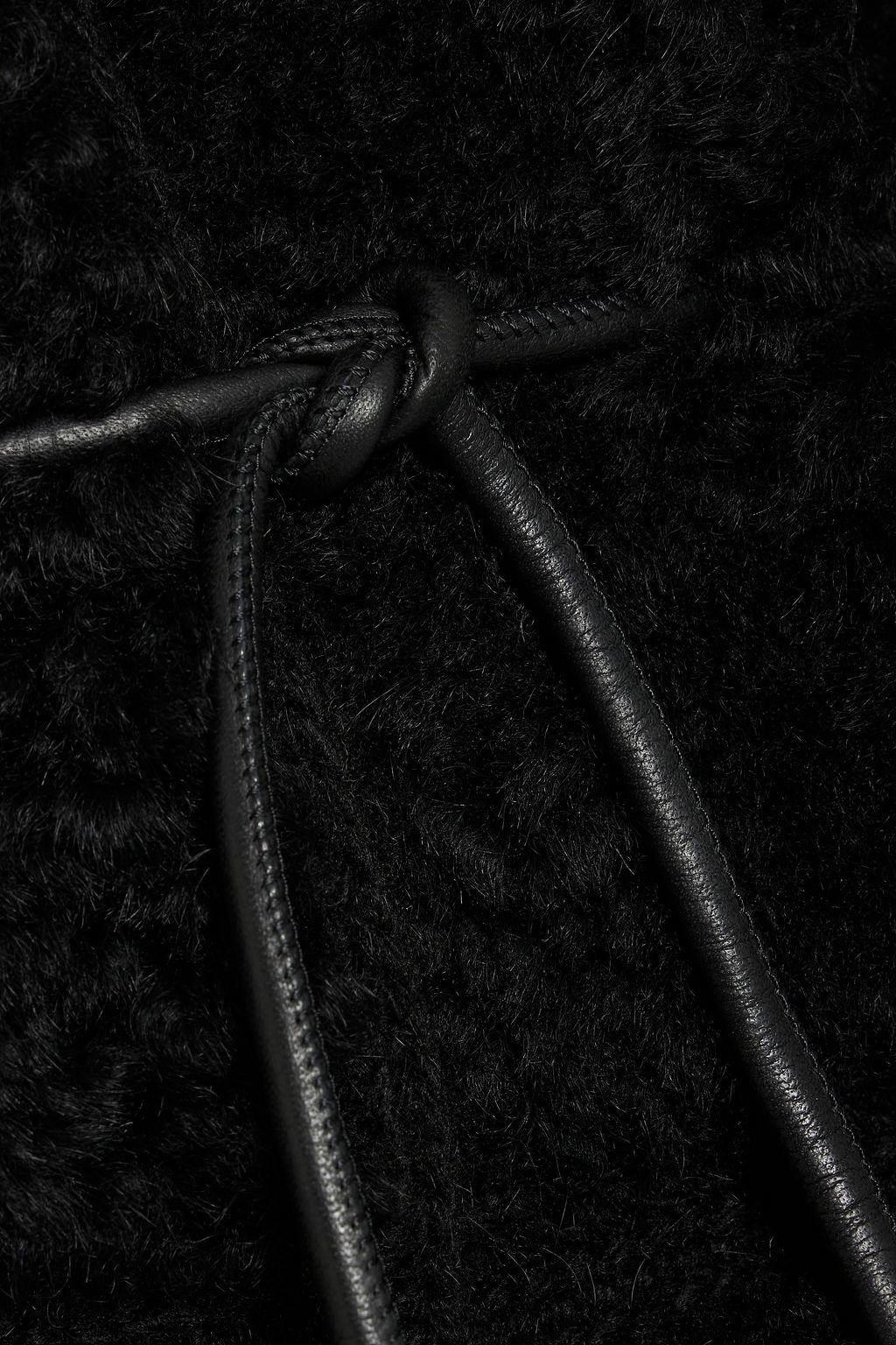 ZIMMERMANN Knit-trimmed shearling coat