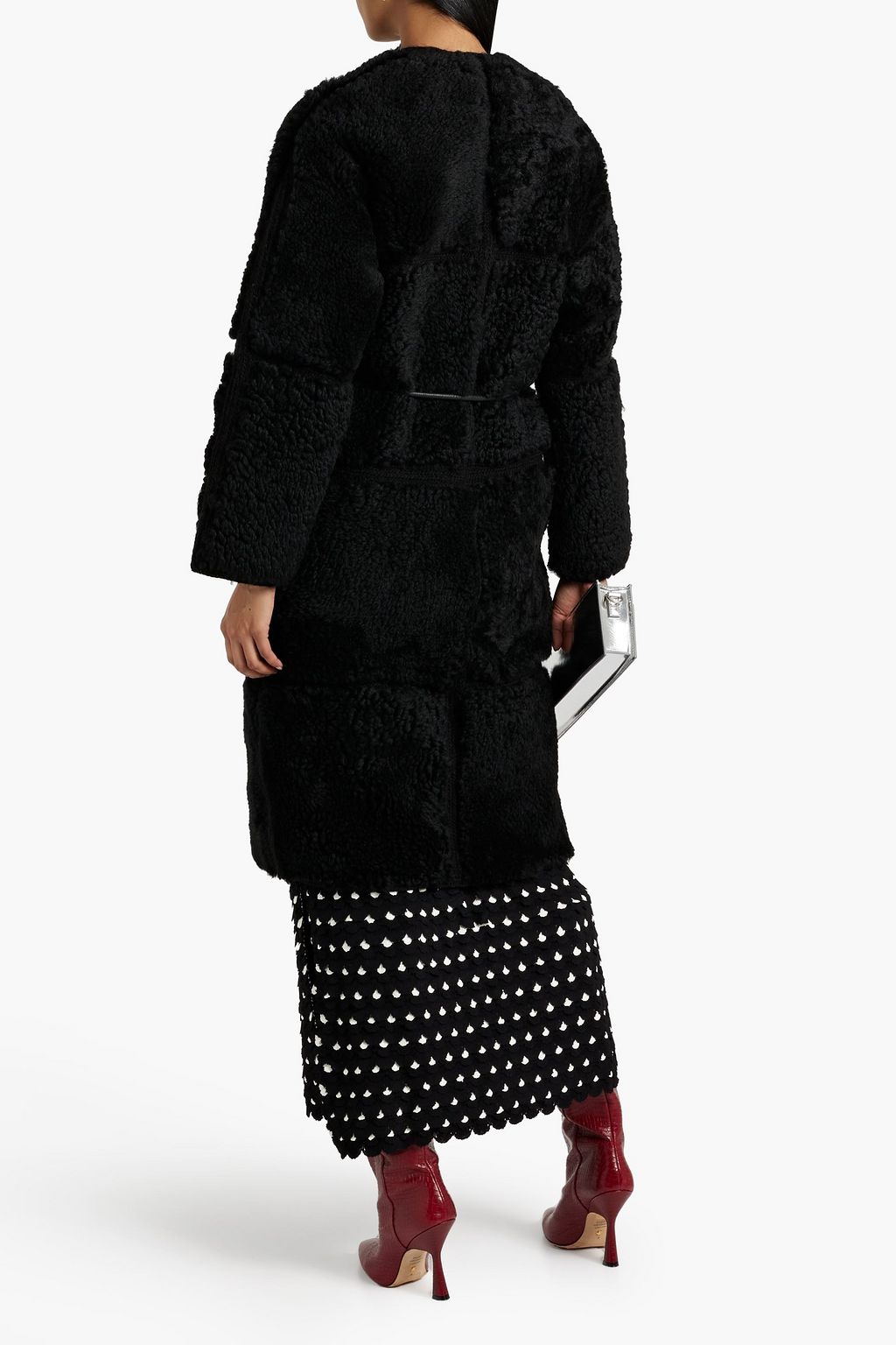 ZIMMERMANN Knit-trimmed shearling coat