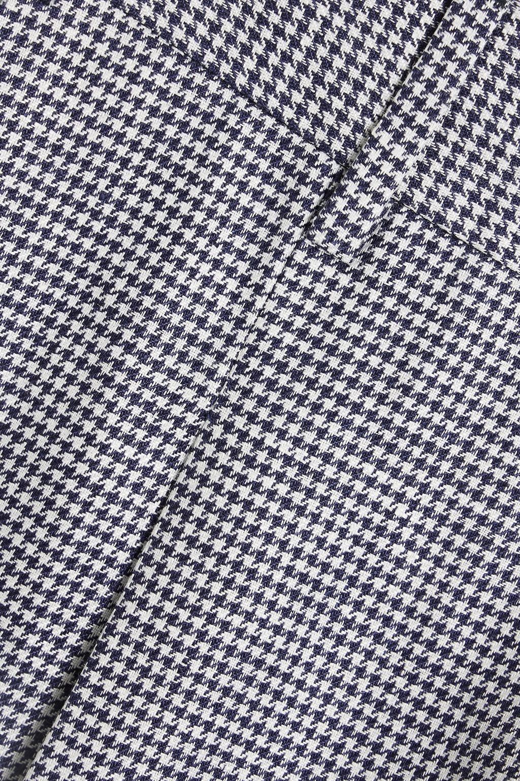 120% LINO Houndstooth linen suit pants
