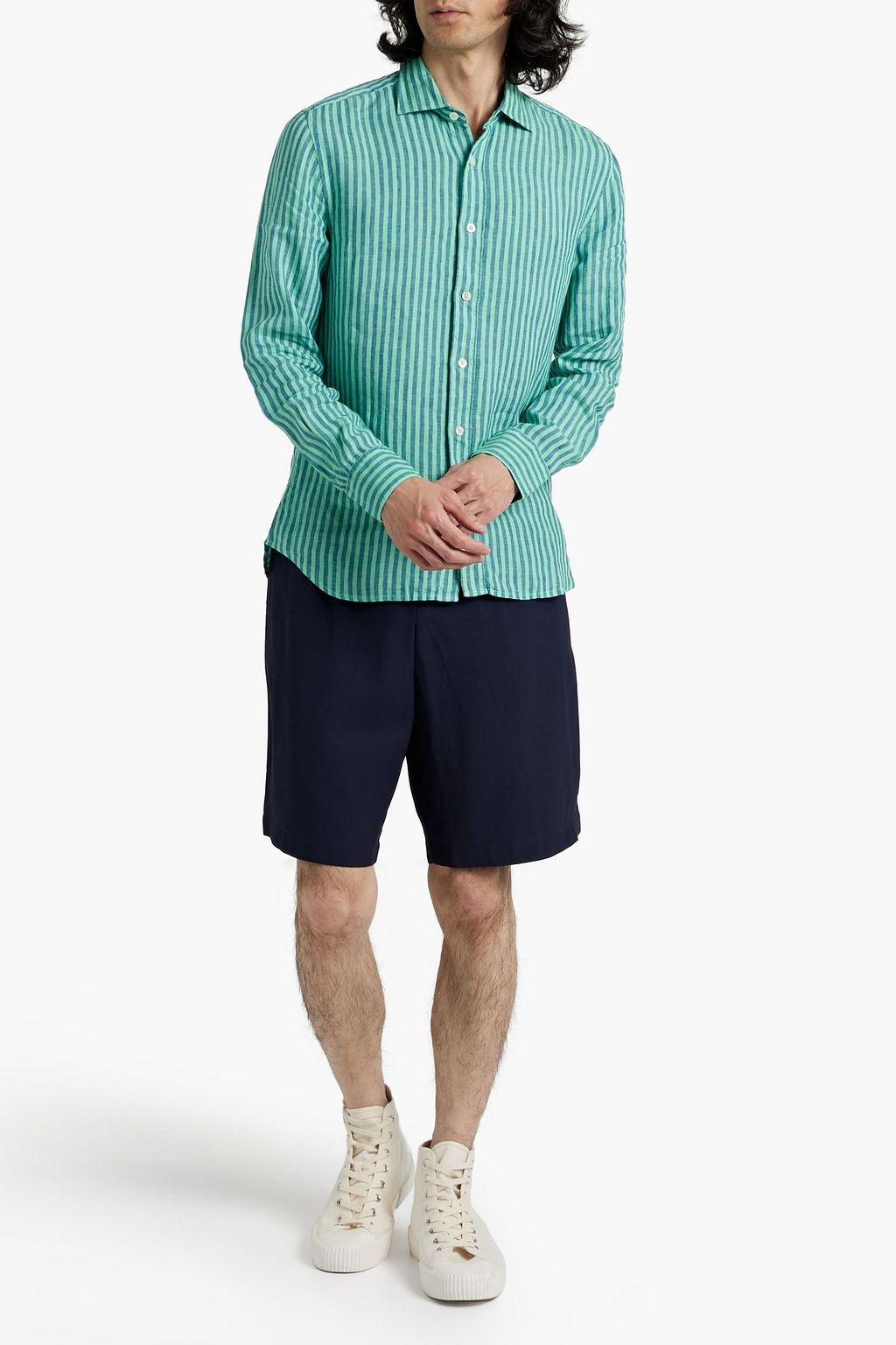 120% LINO Striped linen shirt