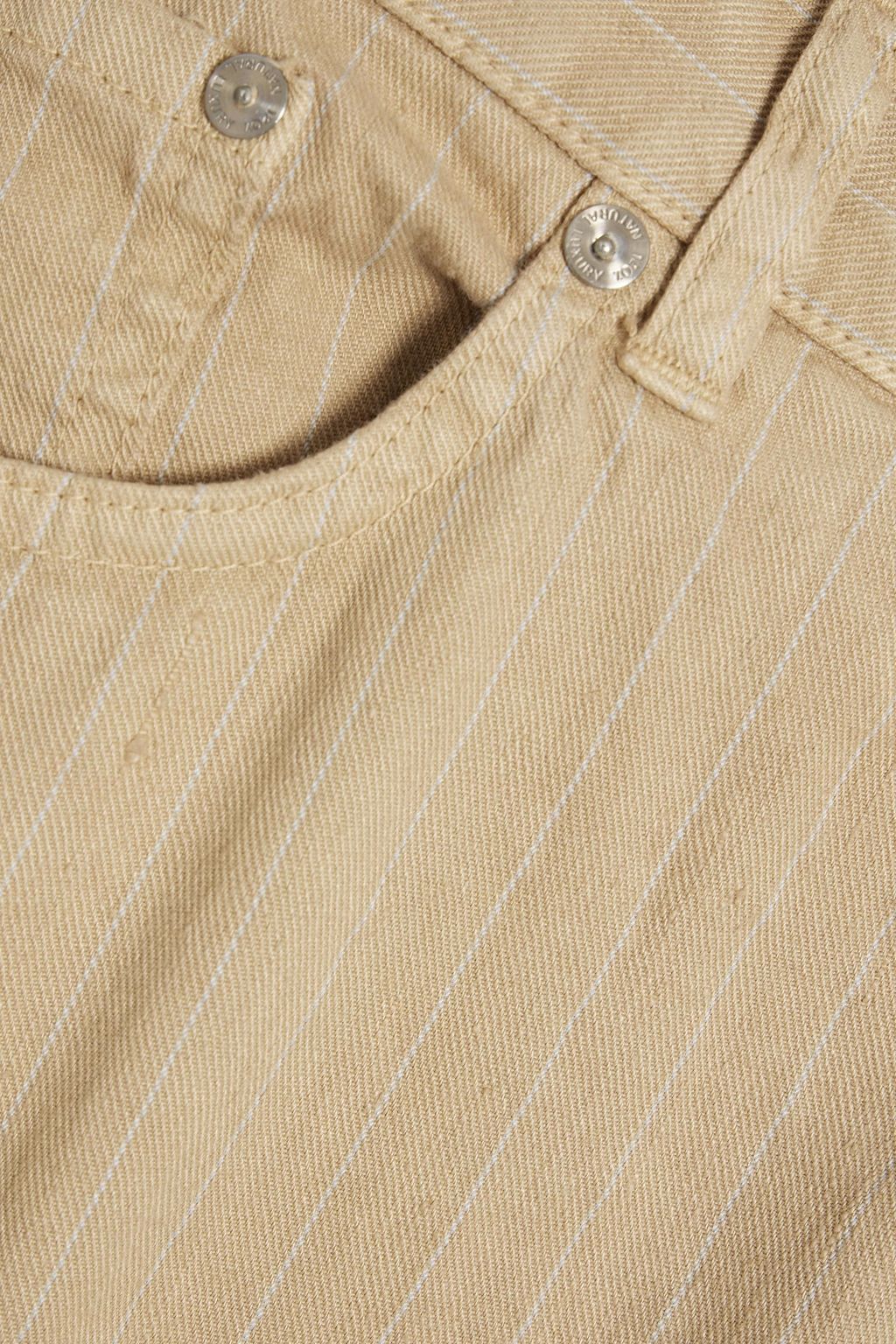120% LINO Slim-fit pinstriped linen-blend twill pants