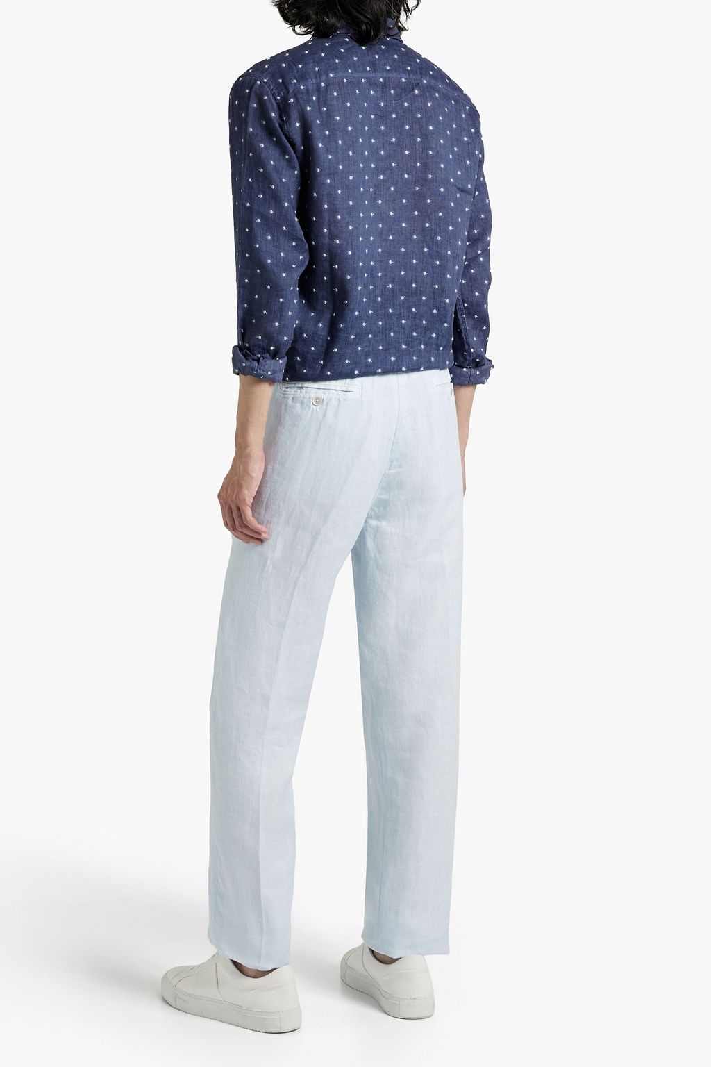 120% LINO Swiss-dot linen shirt
