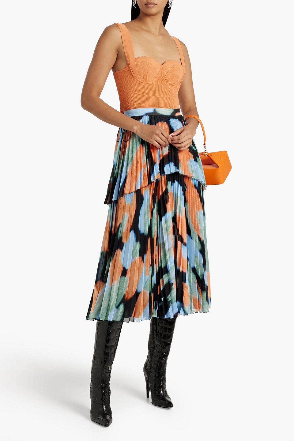  Altuzarra - Oberteil Aus Rippstrick - Orange - L 
