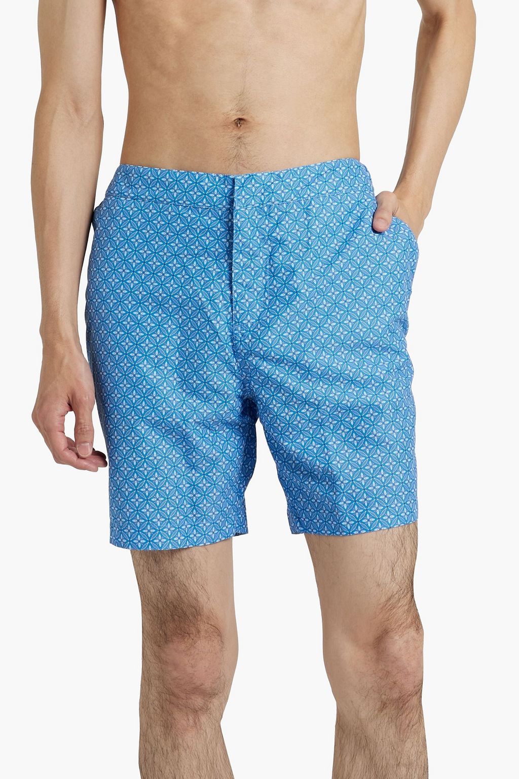 DEREK ROSE Mid-length printed swim shorts