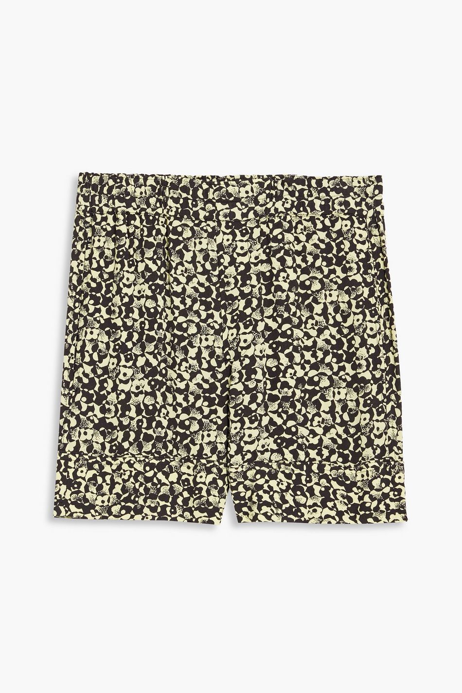 Vivo Studio Longline Shorts in Crepe - Black Stripes