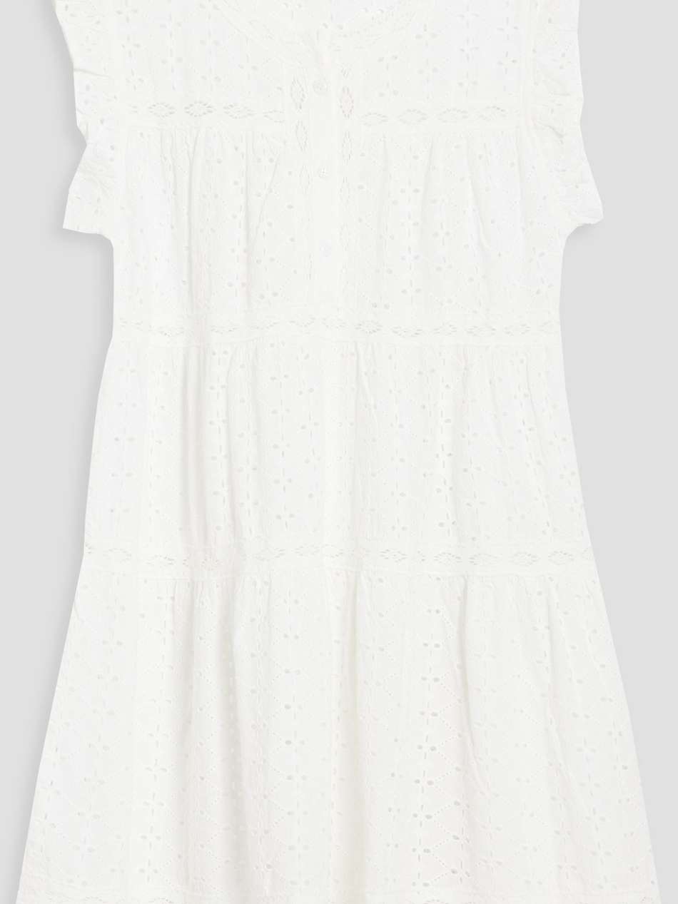 rebekah ruffled broderie anglaise cotton mini dress