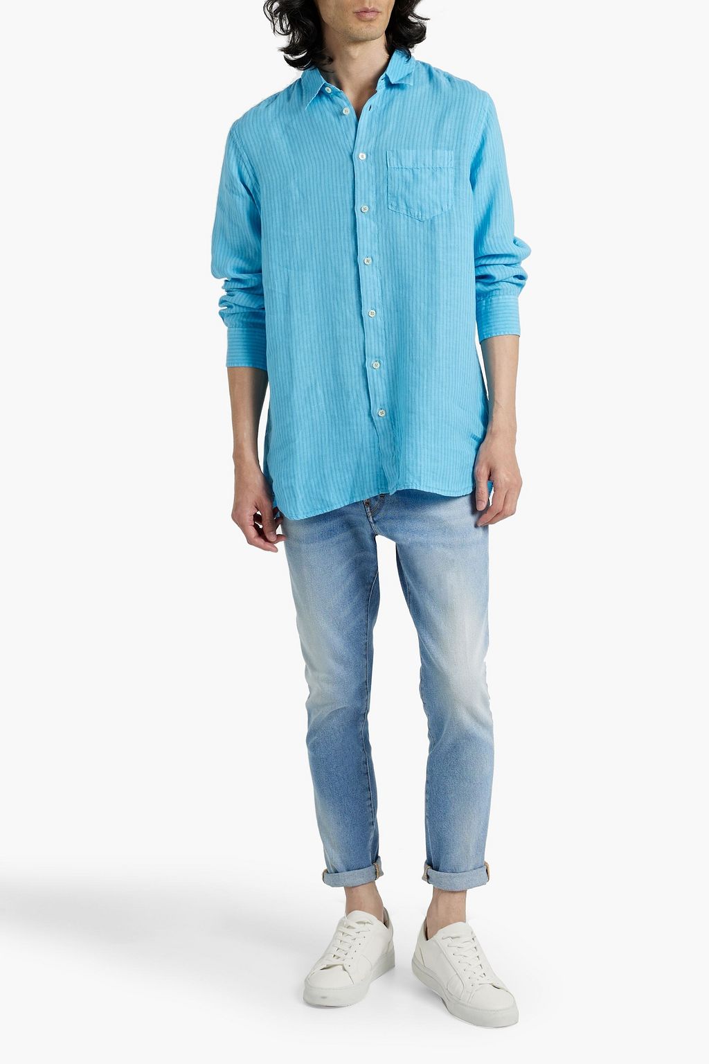 120% LINO Striped linen shirt