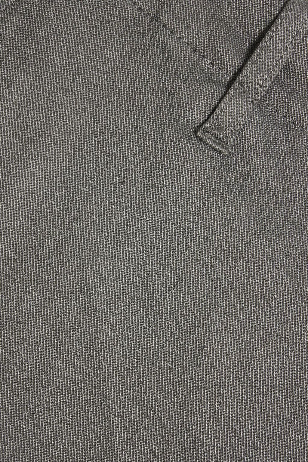 120% LINO Linen and cotton-blend twill cargo pants