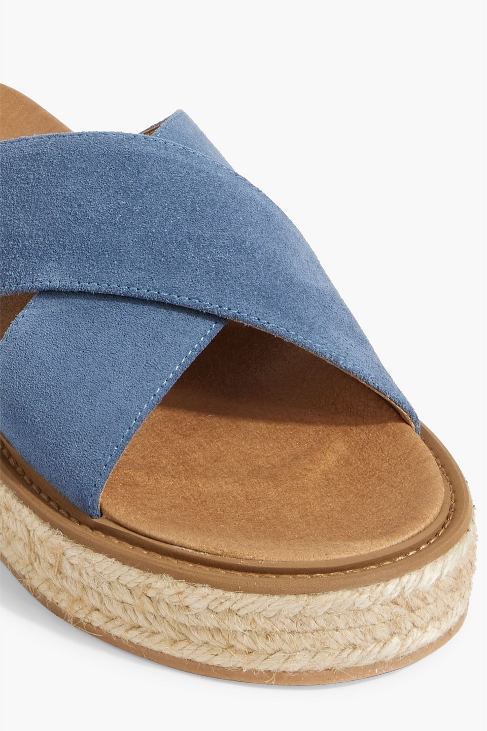 Shop Iris & Ink Nattie Suede Espadrille Sandals In Blue