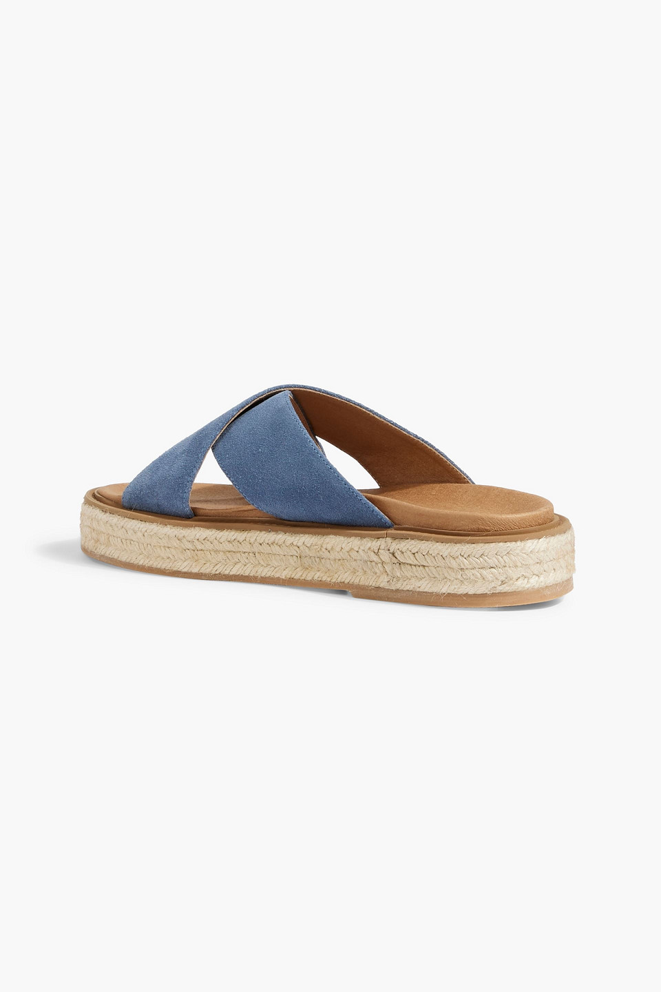 Shop Iris & Ink Nattie Suede Espadrille Sandals In Blue