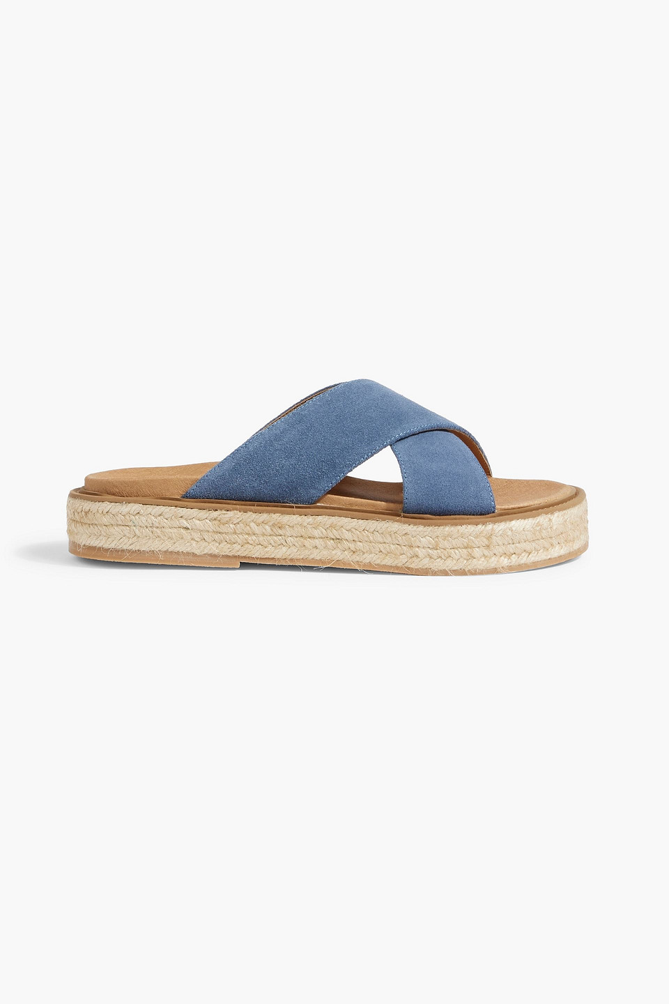 Iris & Ink Nattie Suede Espadrille Sandals In Blue