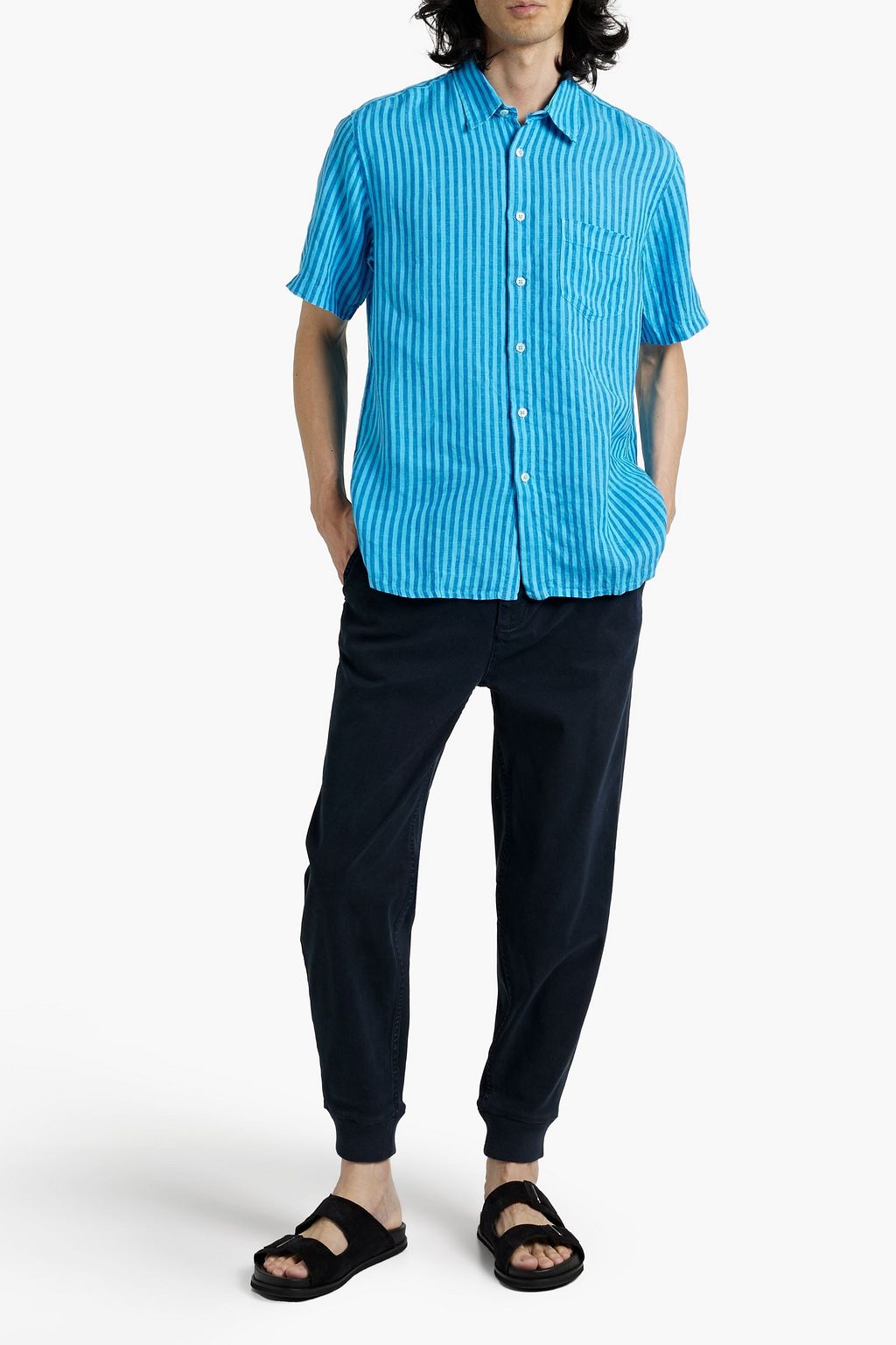 120% LINO Striped linen shirt