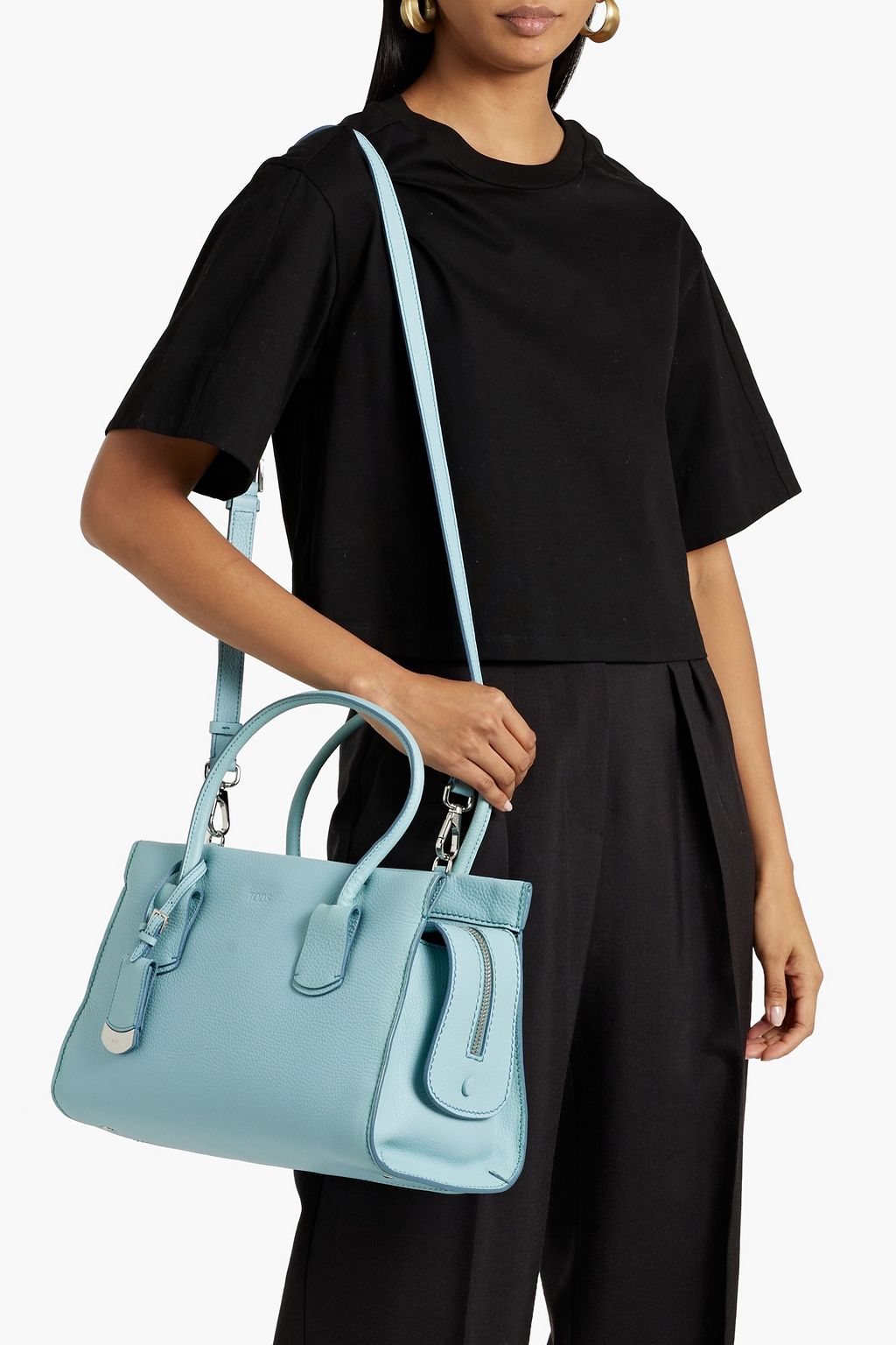 TOD'S Pebbled-leather tote