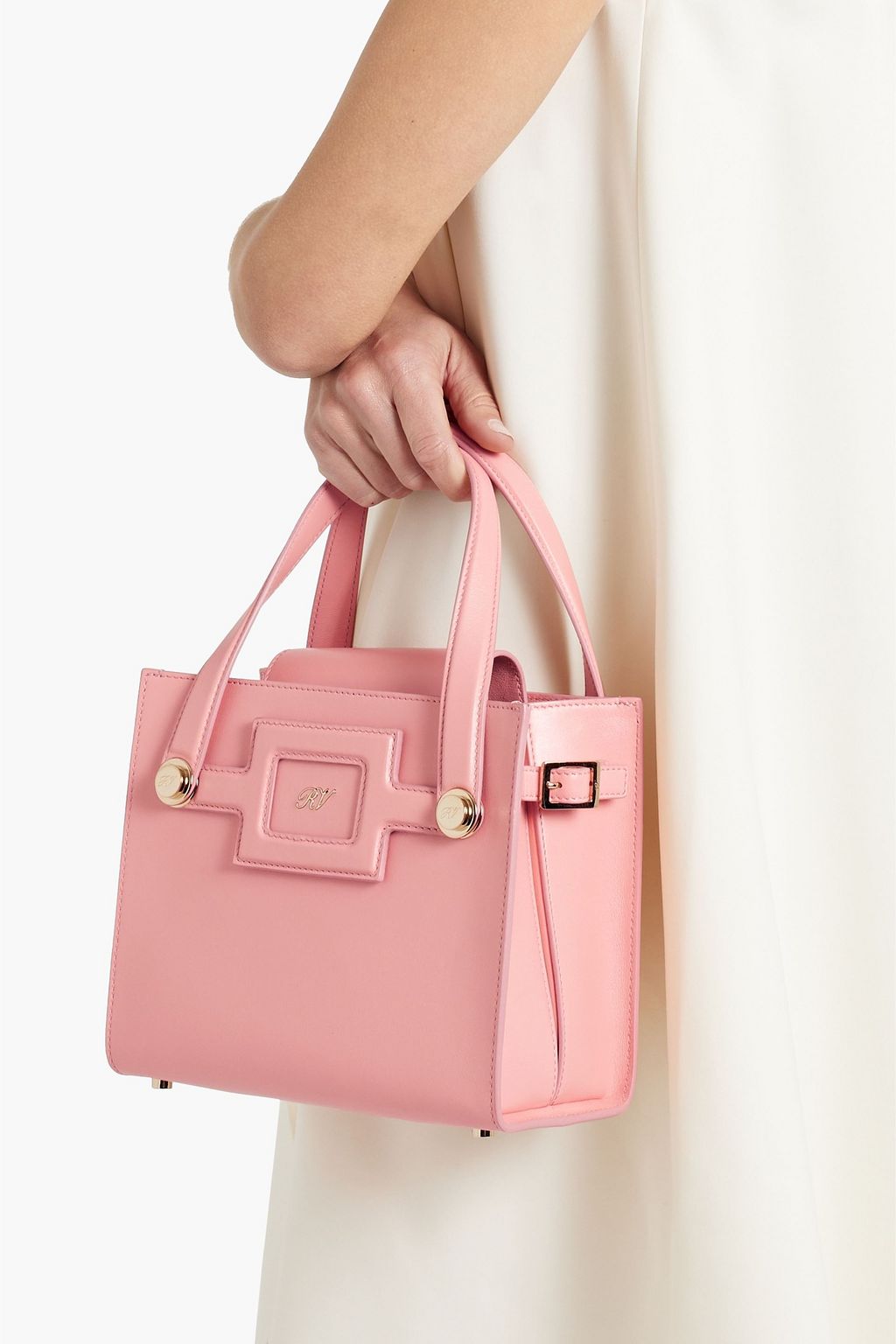 ROGER VIVIER Viv Sellier Small leather tote