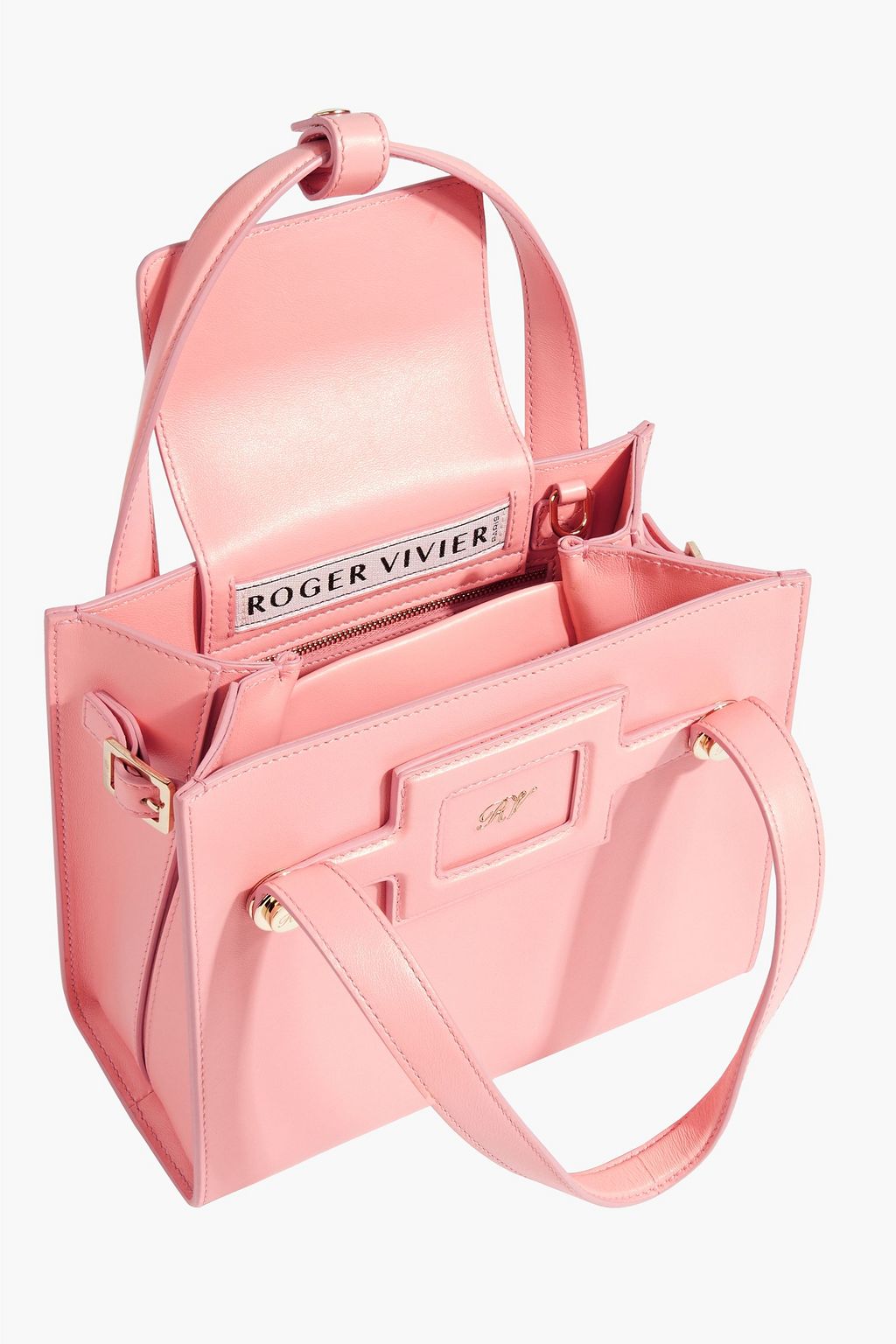 ROGER VIVIER Viv Sellier Small leather tote