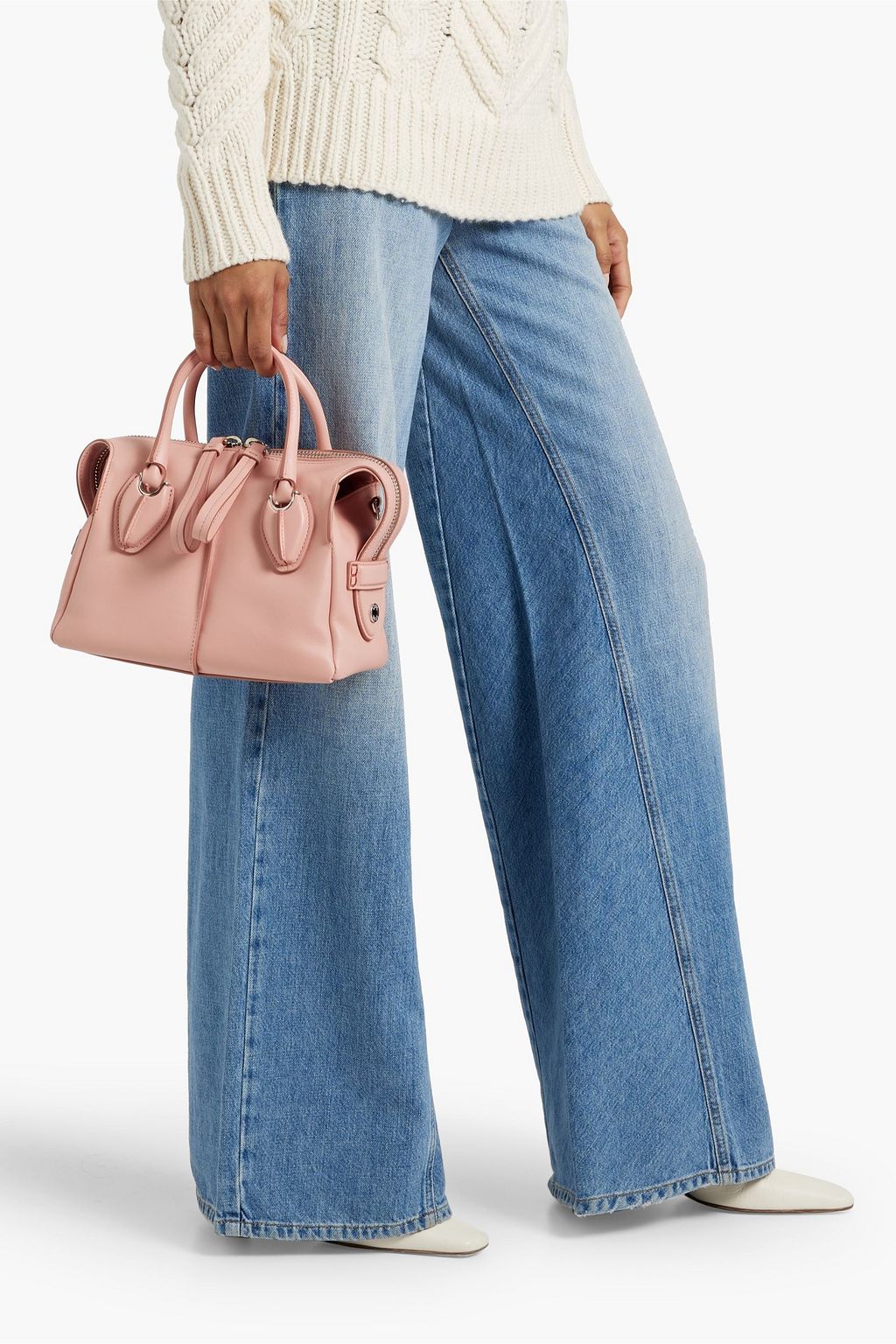 TOD'S Bauletto Zip Micro leather tote