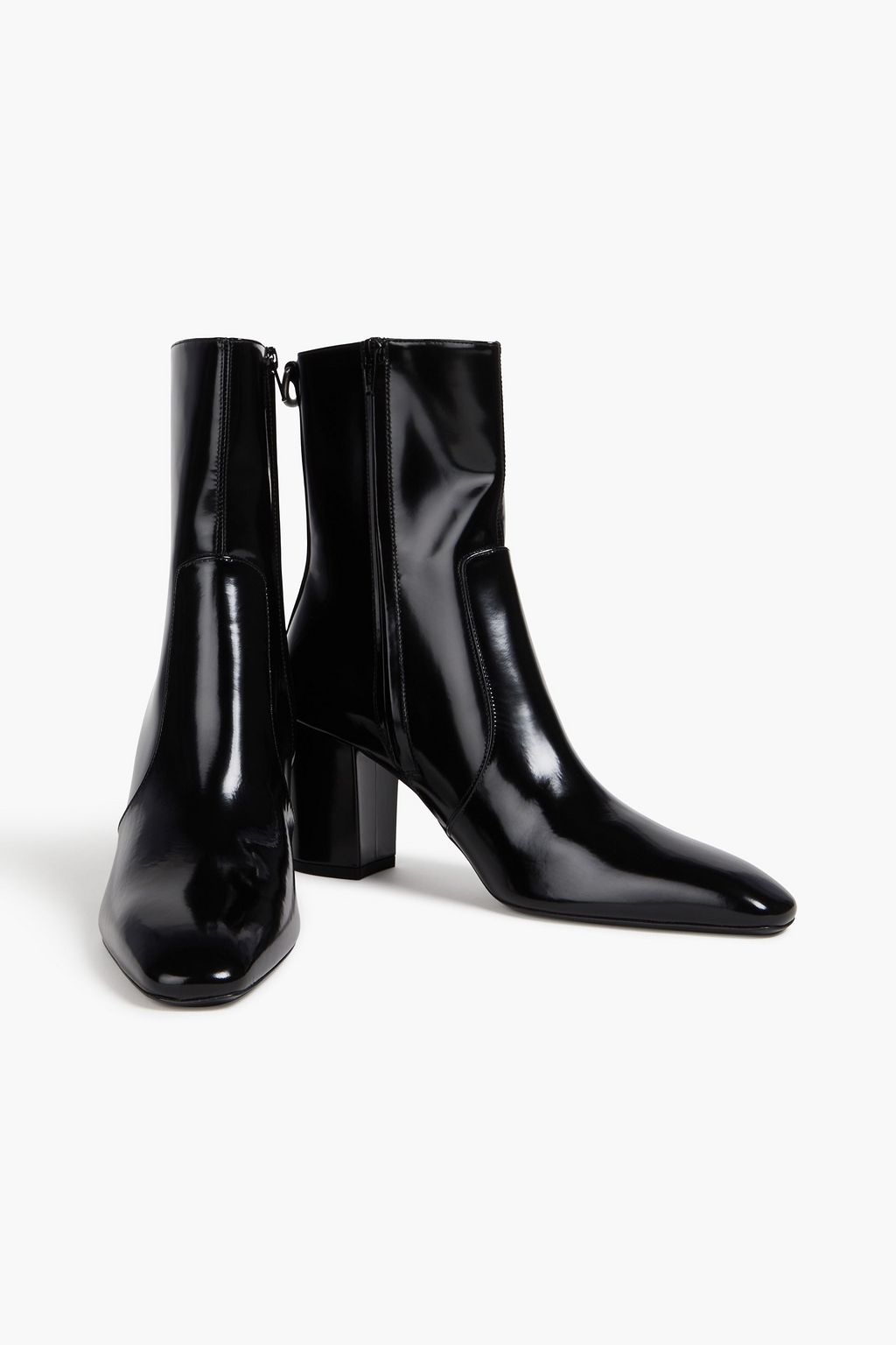 SAINT LAURENT حذاء بوت "مارلين" بطول الكاحل من الجلد اللامع