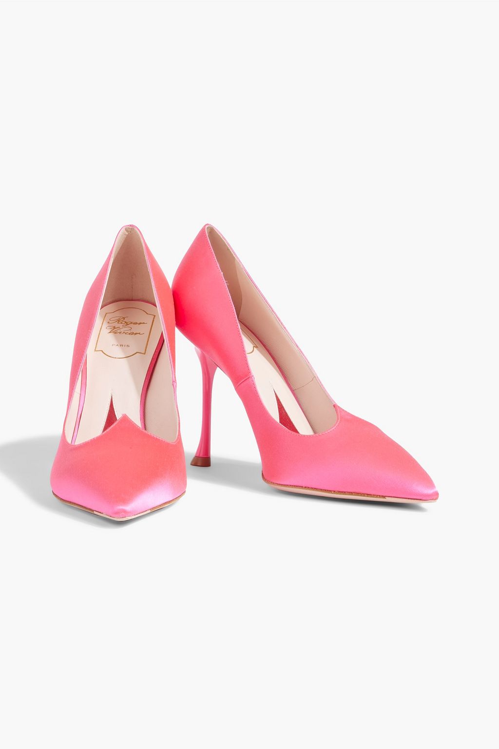 ROGER VIVIER I Love Vivier neon satin pumps