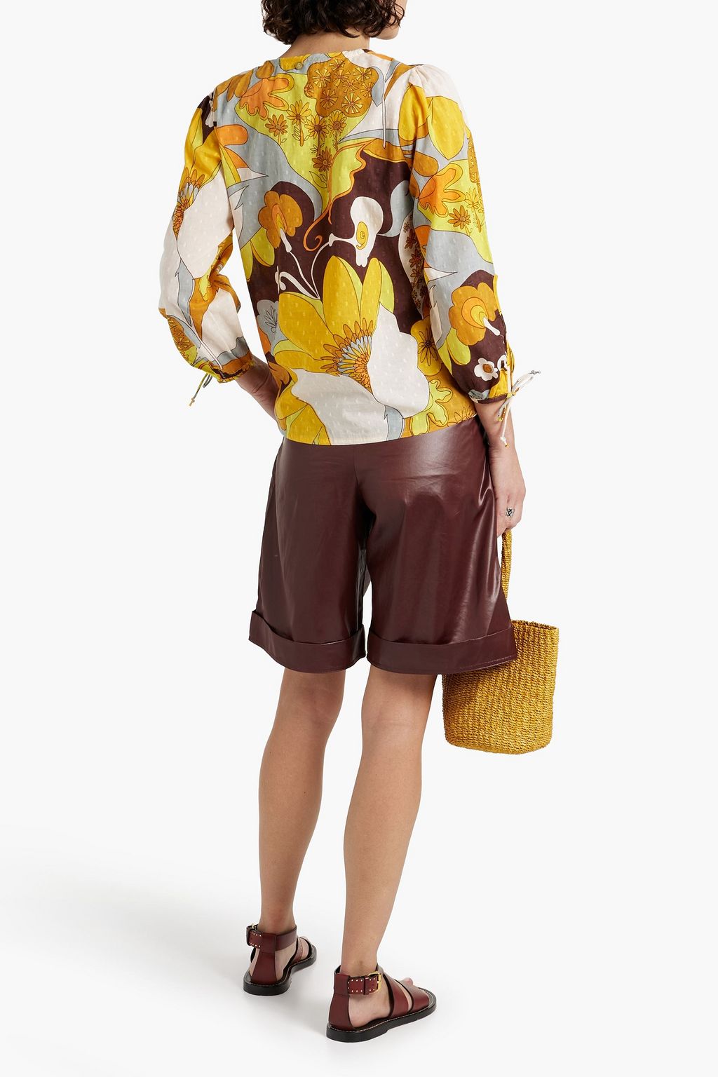 ANTIK BATIK 프린트 필 쿠페 코튼 탑