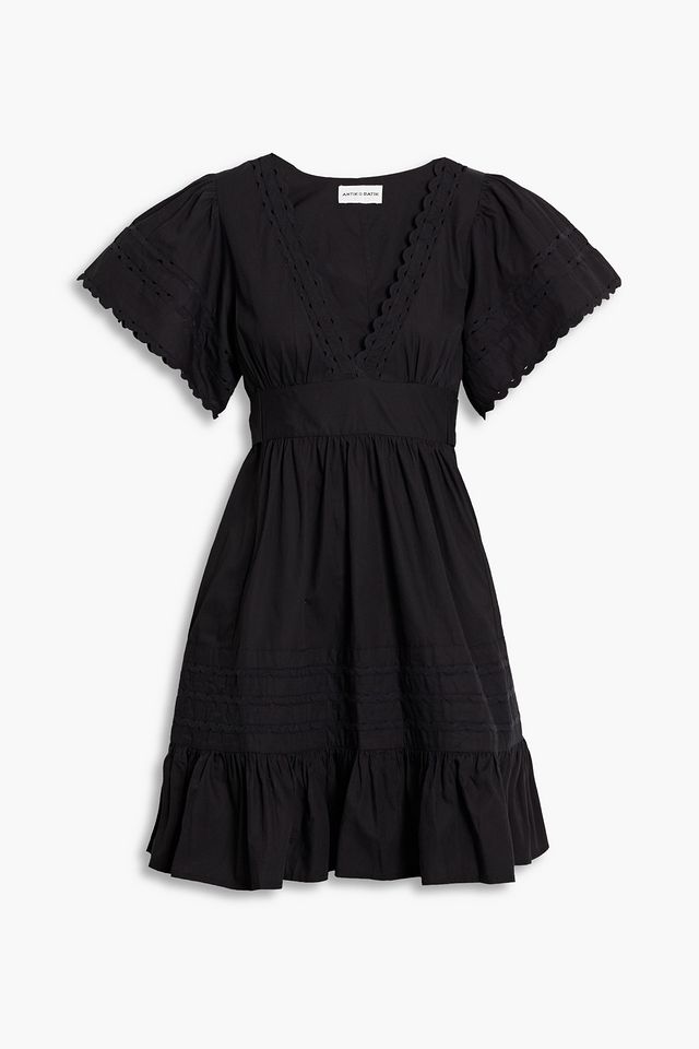 Roda gathered cotton-poplin mini dress