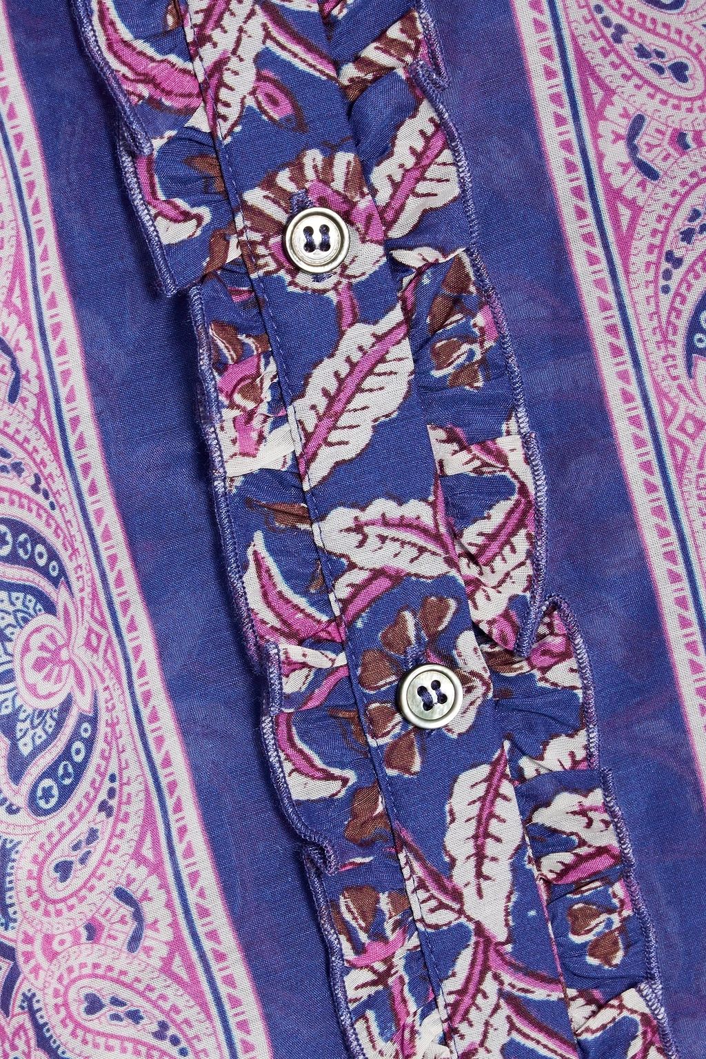 ANTIK BATIK Ilona printed cotton and silk-blend voile shirt