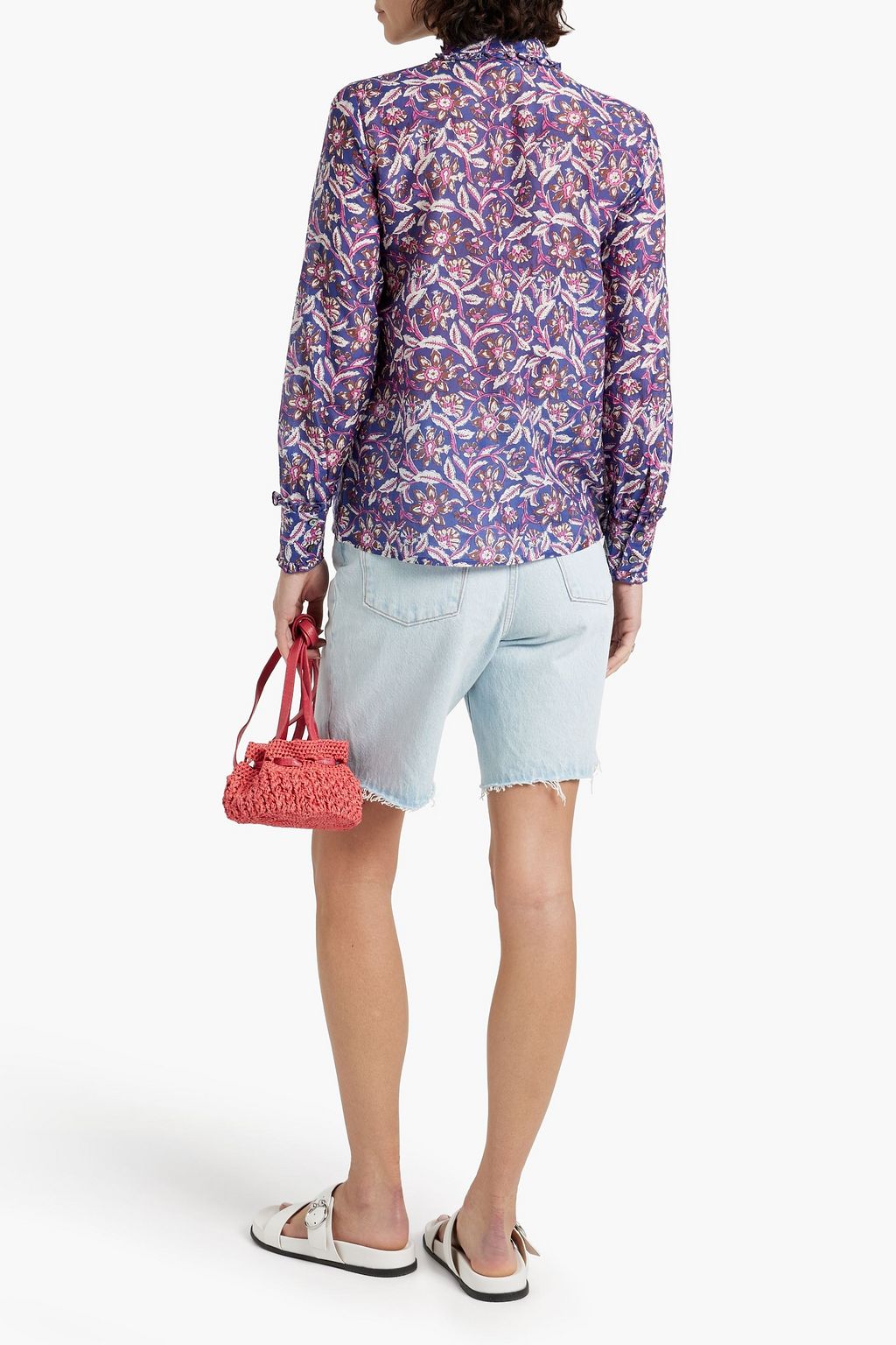 ANTIK BATIK Ilona printed cotton and silk-blend voile shirt