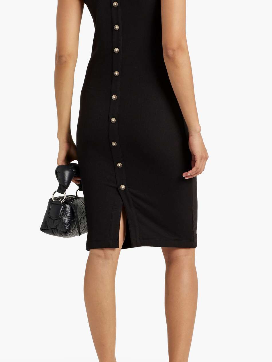 ribbed stretch-modal turtleneck dress