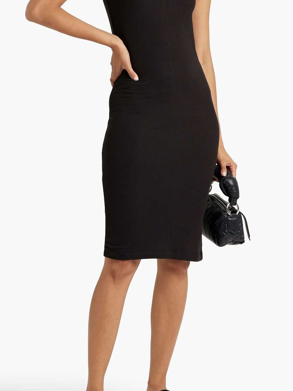 ribbed stretch-modal turtleneck dress