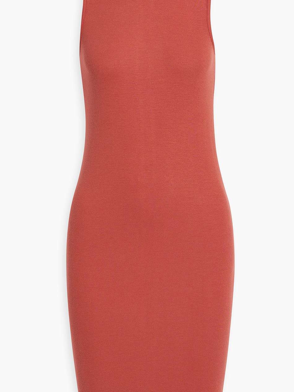 ribbed stretch-modal turtleneck dress
