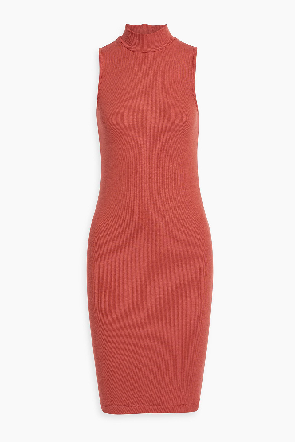 Atm Anthony Thomas Melillo Ribbed Stretch-modal Dress In Brick