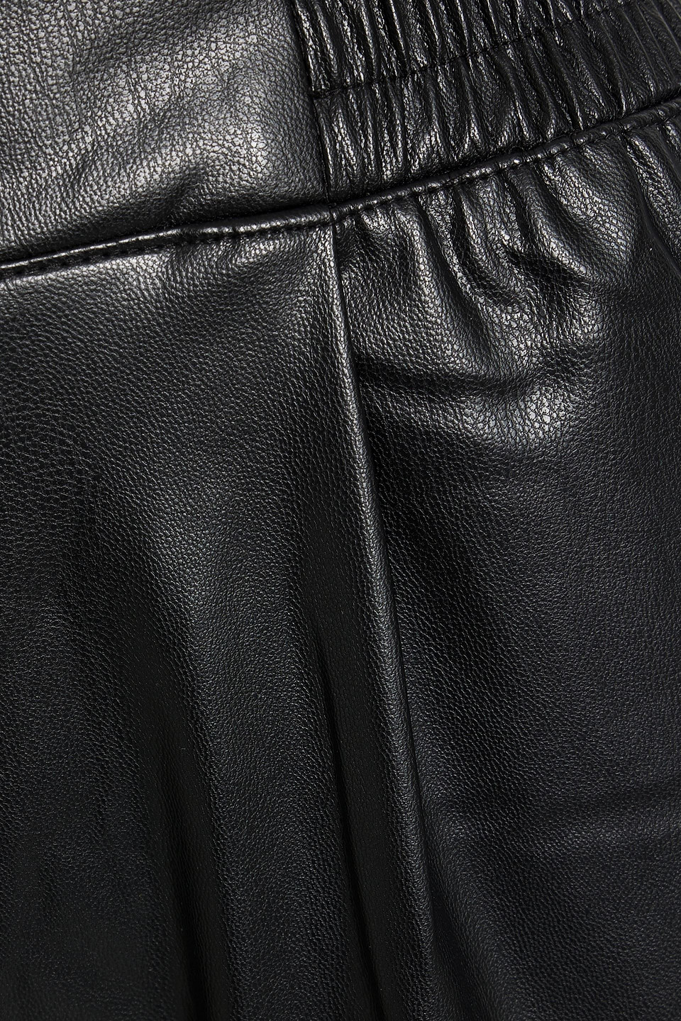 Shop Atm Anthony Thomas Melillo Faux Leather Tapered Pants In Black