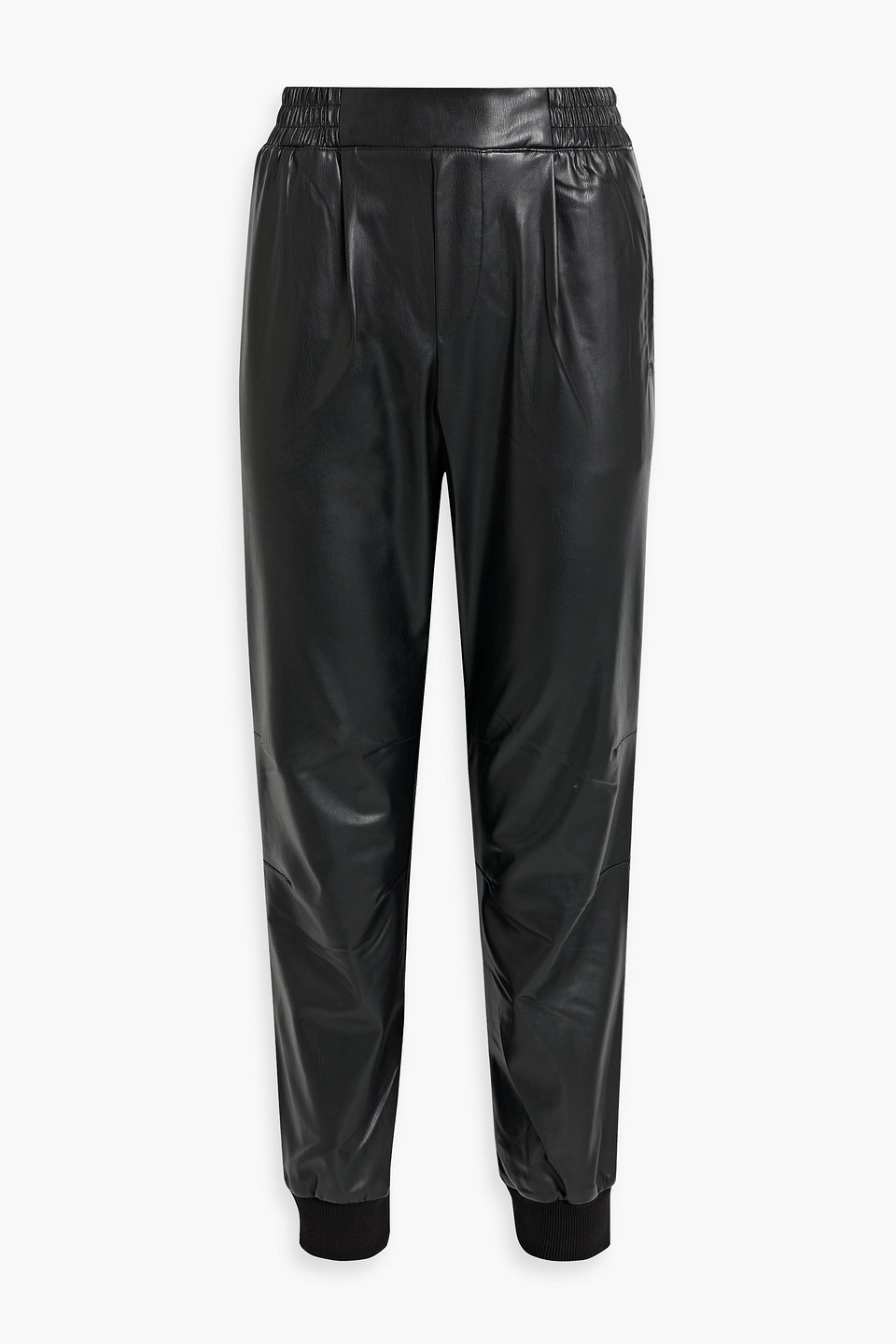 Shop Atm Anthony Thomas Melillo Faux Leather Tapered Pants In Black