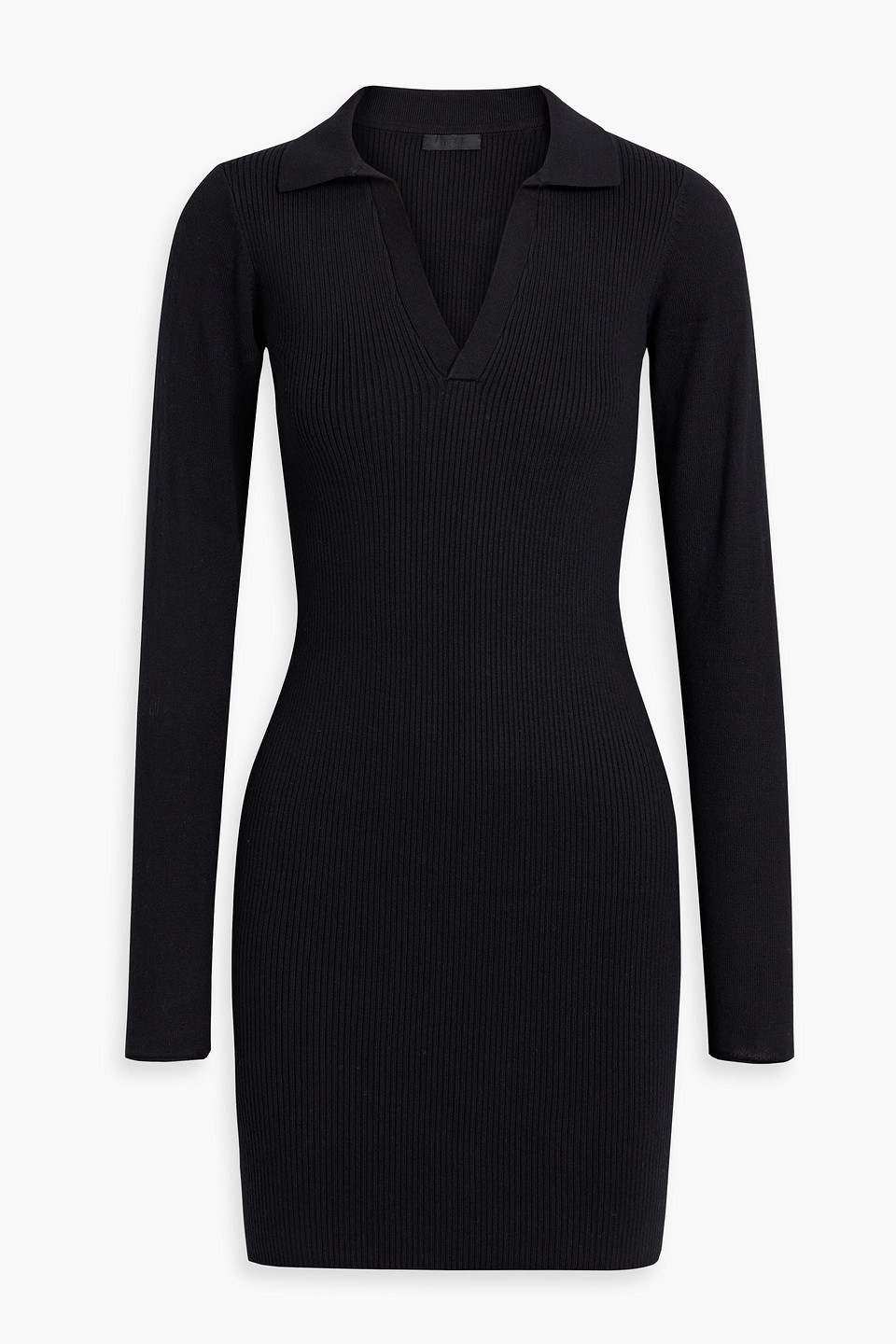 Atm Anthony Thomas Melillo Cotton And Cashmere-blend Mini Dress In Black