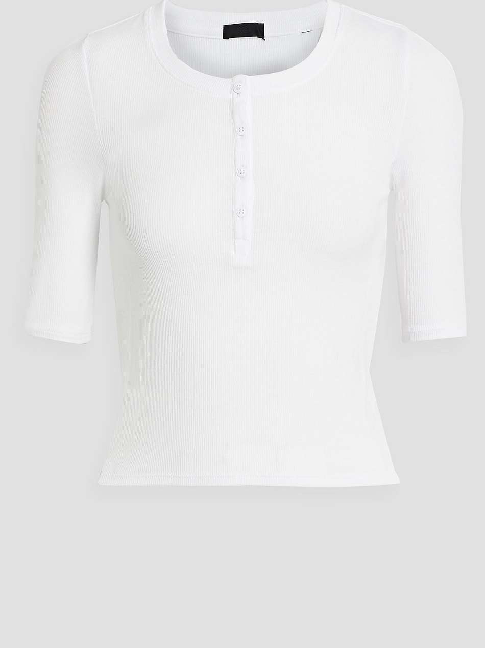 ribbed stretch-modal jersey top