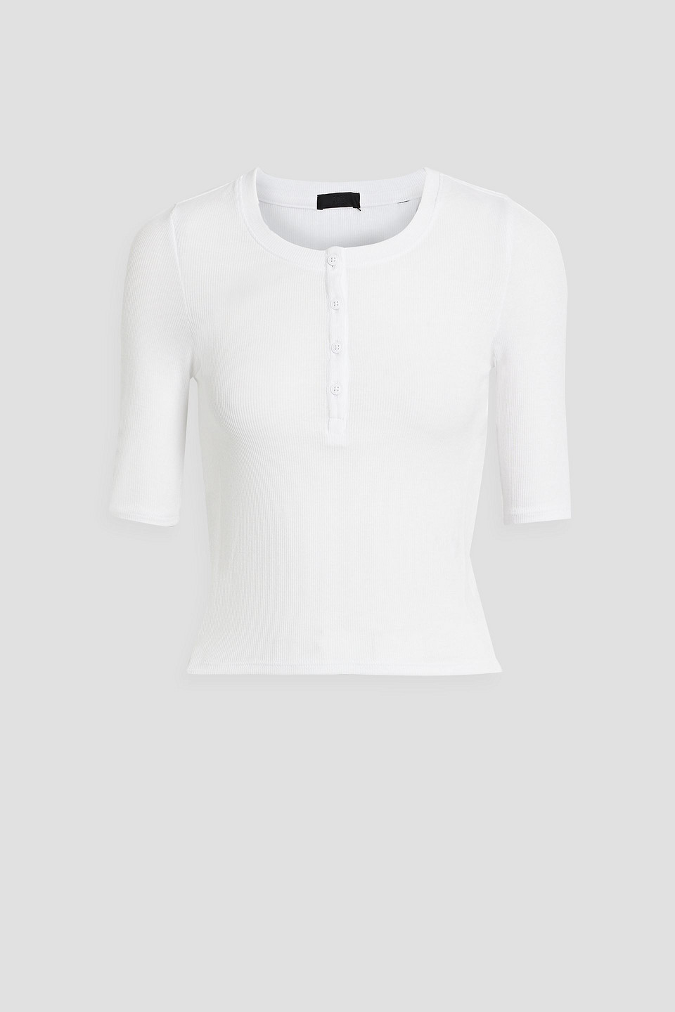 Ribbed stretch-modal jersey top