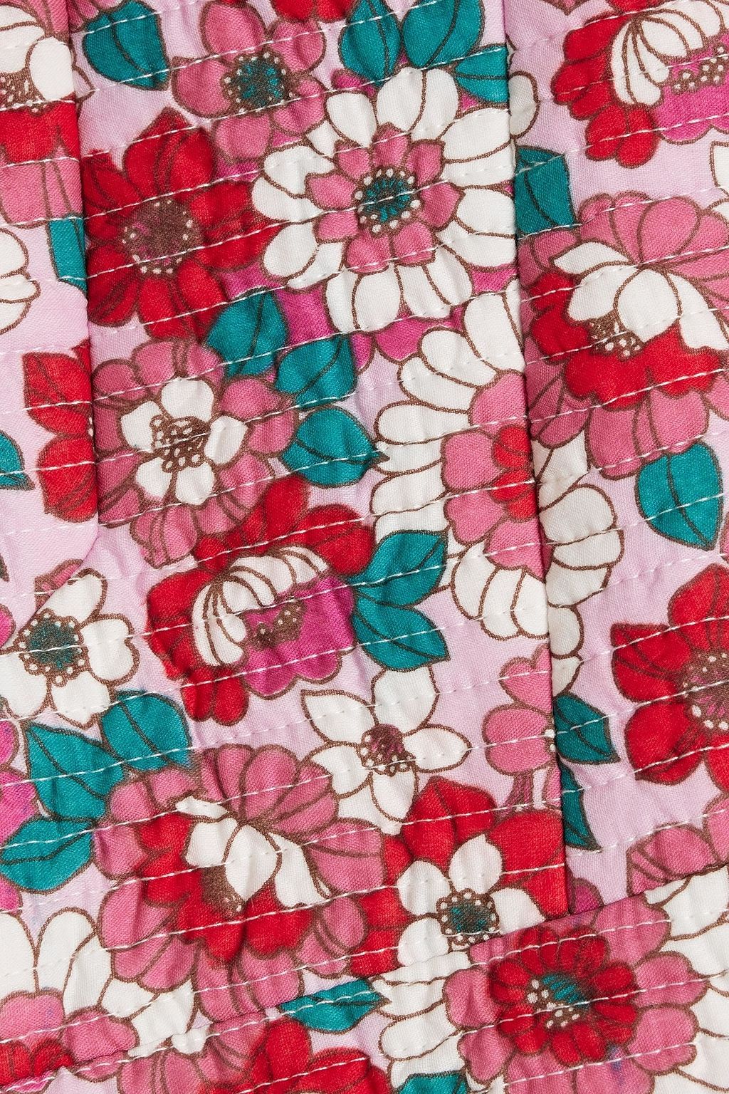 ANTIK BATIK Blossom quilted floral-print cotton jacket