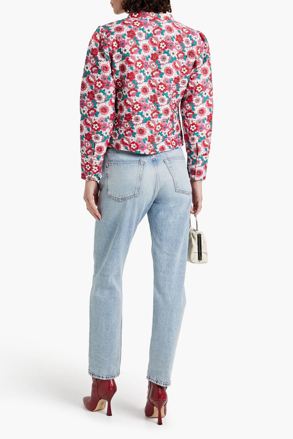ANTIK BATIK Blossom quilted floral-print cotton jacket