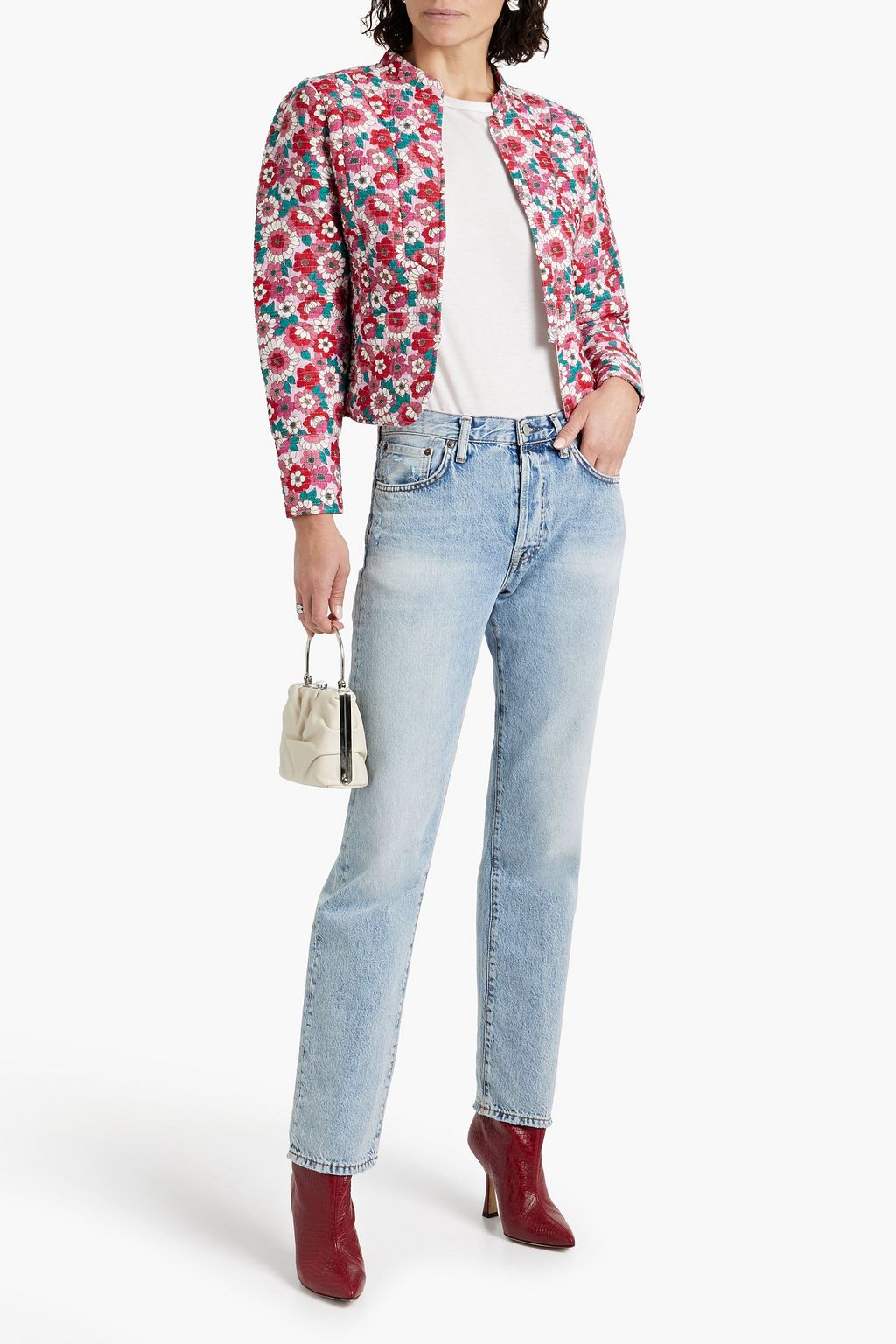 ANTIK BATIK Blossom quilted floral-print cotton jacket
