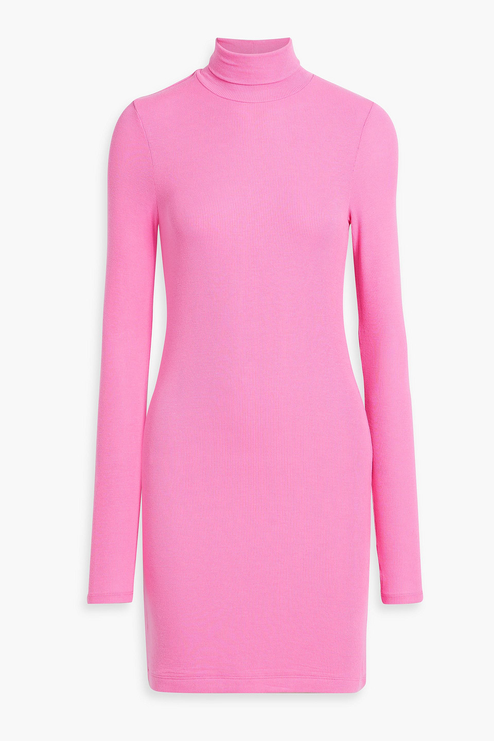 Ribbed stretch-modal jersey turtleneck mini dress