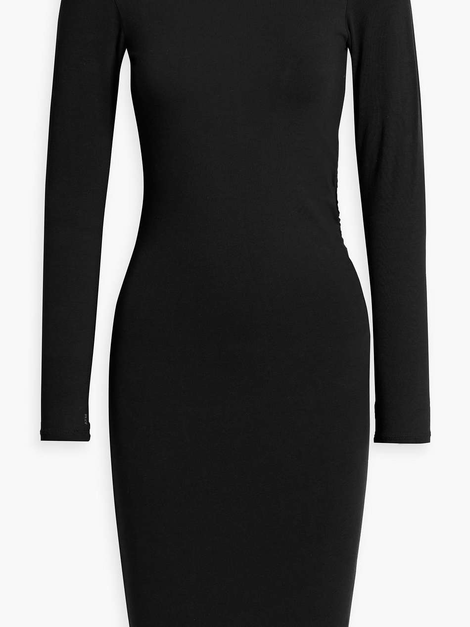 ruched stretch-pima cotton-jersey dress