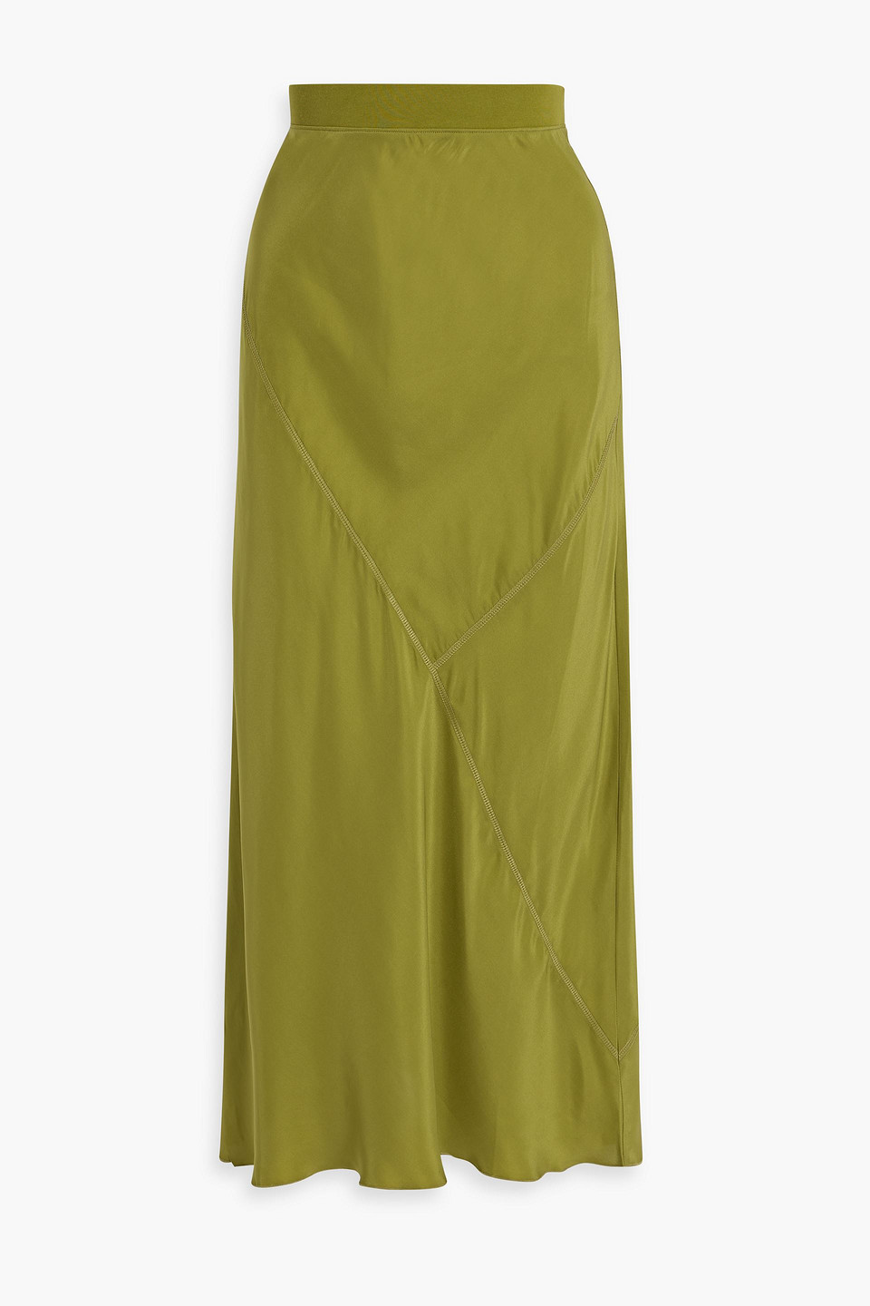 Silk-charmeuse maxi skirt