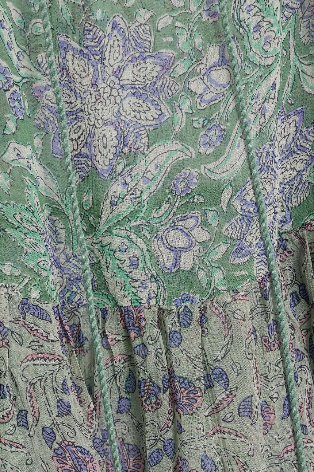 ANTIK BATIK Loah gathered printed voile top