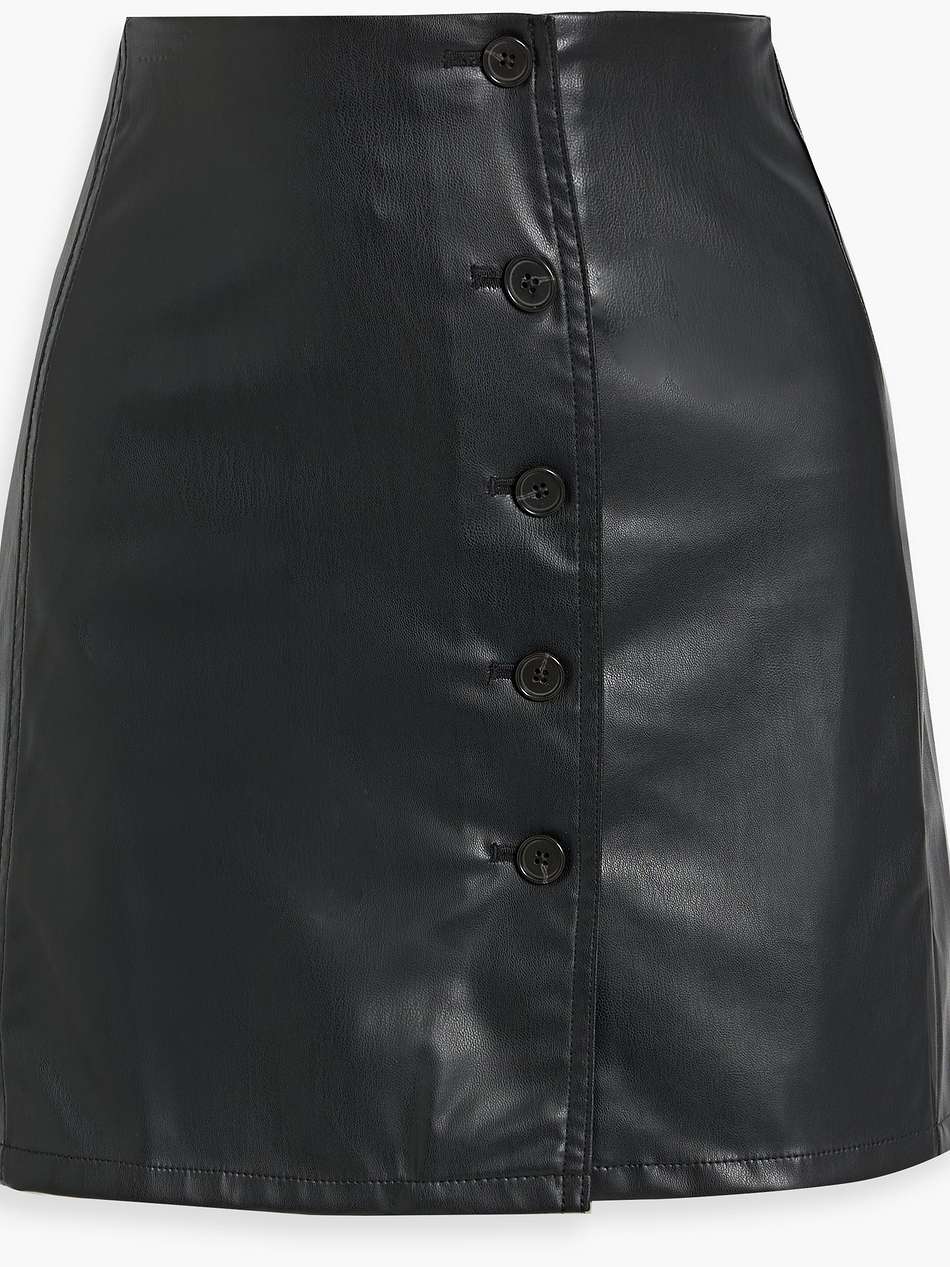 faux leather mini skirt
