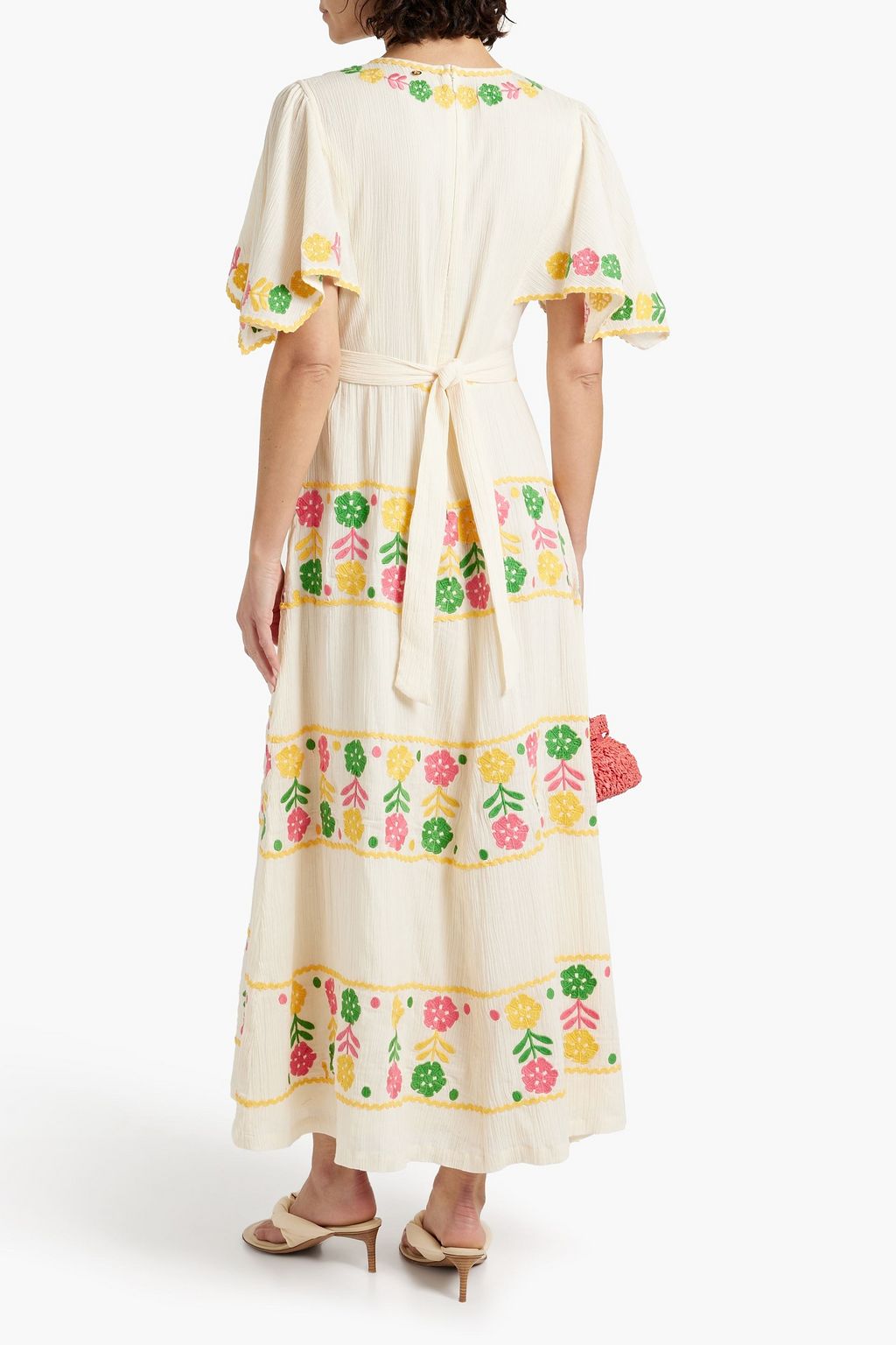 ANTIK BATIK Clemence embroidered cotton-gauze maxi dress