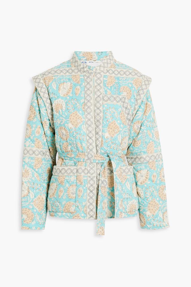 Flavie printed quilted fil coupé cotton jacket