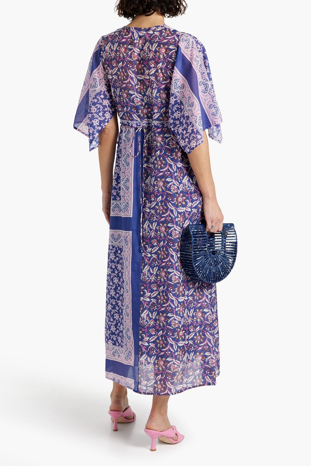 ANTIK BATIK Ilona printed cotton and silk-blend voile midi dress