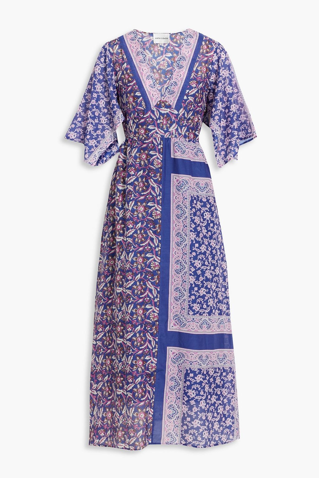 ANTIK BATIK Ilona printed cotton and silk-blend voile midi dress | THE ...