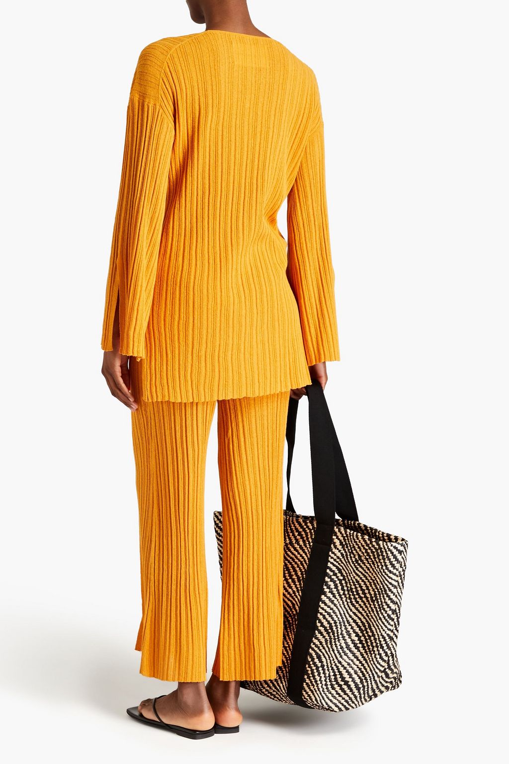 BY MALENE BIRGER Irvan ribbed-knit wide-leg pants