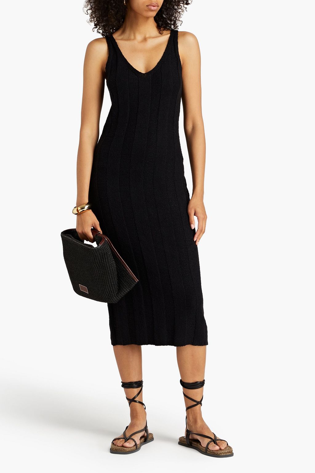 BY MALENE BIRGER Harlee ribbed cotton-blend midi dress